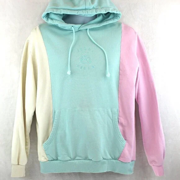 Teddy Fresh Tops Teddy Fresh Color Block Pastel Hoodie Xl